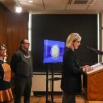 Deena Bishop, commissioner of the Alaska Department of Education and Early Development, gives an overview of Gov. Mike Dunleavys omnibus education package on Jan. 31, 2025, at the Alaska State Capitol. (Jasz Garrett / Juneau Empire)