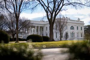 The White House in Washington, Jan. 28, 2025. A federal judge said on Monday, Feb. 3, 2025, that she intended to temporarily block the Trump administration from imposing a sweeping freeze on trillions of dollars in federal grants and loans, adding to the pushback against an effort by the White Houses Office and Management and Budget. (Doug Mills/The New York Times)