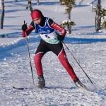 Juneau-Douglas High School: Yadaa.at Kalé Nordic Ski Team freshman Finnan Gahl Kelly races during the Shaky Shakeout Invitational six-kilometer freestyle mass start Saturday at Eaglecrest Ski Area. (Klas Stolpe / Juneau Empire)