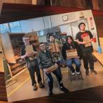 Students with special needs from Juneau-Douglas High School: Yadaa.at Kalé toured Juneau Animal Rescue and created cutting boards in a class to donate as part of the shelters silent auction this Saturday. (Jasz Garrett / Juneau Empire)