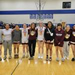 The Region V 1A Girls runner-up Hoonah Braves. (Klas Stolpe / Juneau Empire)