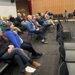 T.J. Duffy, a regular and longtime performer of the 1928 Kimball Theatre Pipe Organ at the State Office Building, discusses the instruments workings during a presentation Friday at the Alaska State Museum about the organs history. Officials at the museum, which owns the organ, are initiating a fundraising effort to rebuild the instrument in the hope it will remain playable for several more decades. (Mark Sabbatini / Juneau Empire)
