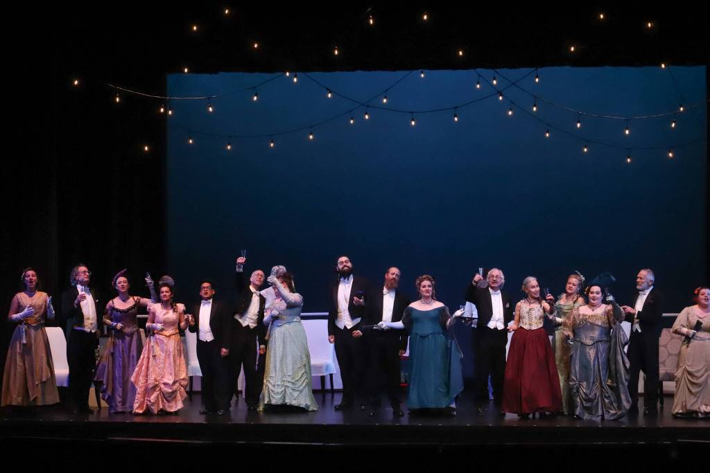 Die Fledermaus features a 16-person chorus. (Jasz Garrett / Juneau Empire)