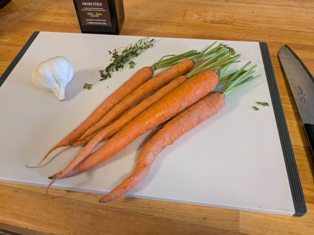Raw carrots ready for preparation. (Photo by Patty Schied)
