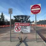 Construction begins at the Valley Transit Center on Monday, March 31, 2025. (Jasz Garrett / Juneau Empire)