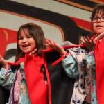 Alaska Native youth dance at Celebration in Juneau on Wednesday, June 5, 2024. (Jasz Garrett / Juneau Empire)