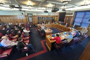 The House Finance Committee listens to public testimony about next year’s proposed budget on Friday, March 14, 2025, at the Alaska State Capitol. (Mark Sabbatini / Juneau Empire file photo)