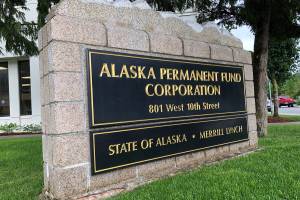 The offices of the Alaska Permanent Fund Corp. are seen Monday, June 6, 2022 in Juneau. (James Brooks/Alaska Beacon)