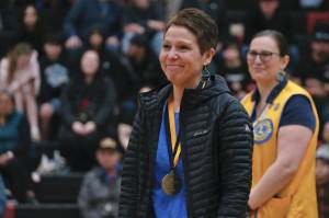 Jean Jackson made Gold Medal history in the 2025 Juneau Lions Club basketball tournament as the first woman inducted into the GMT Hall of Fame. (Klas Stolpe / Juneau Empire)