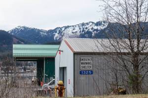 The emergency cold-weather warming shelter is seen in Thane on Thursday, April 10, 2025. (Jasz Garrett / Juneau Empire)