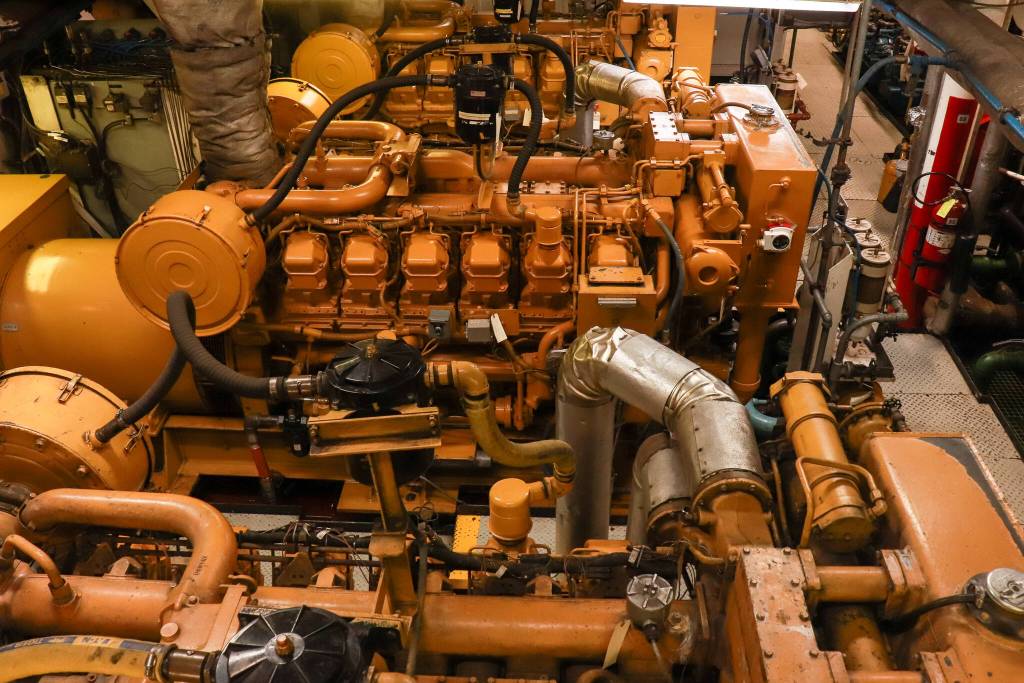 The MV Columbias three generators. (Jasz Garrett / Juneau Empire)