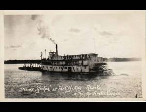 The steamboat Yukon travels the Yukon River. (Public domain photo)