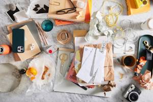 Decluttering starts with making room on a desk for a list. (Winnie Au/The New York Times)