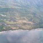 An aerial view of west Douglas taken on Sunday, April 20, 2025, shows the property Goldbelt Inc. plans to develop and has begun clearing. (Laurie Craig / For the Juneau Empire)