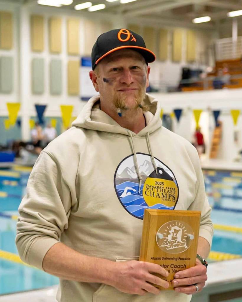 Glacier Swim Club head coach Scott Griffith received the Senior Coach of the Year at the Alaska Swimming State Championships last weekend. (Photo courtesy GSC).