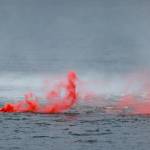 The U.S. Coast Guard demonstrates a search-and-rescue during the Juneau Maritime Festival on Saturday, May 3, 2025. (Jasz Garrett / Juneau Empire)