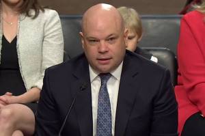 Adam Telle, nominee for assistant secretary of the Army for civil works, answers questions during a confirmation hearing this week. (Senate Armed Services Committee photo)