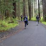 Runners approach the final stretch of the 5K Alaska Law Enforcement Torch Run on Saturday, May 17, 2025. (Ellie Ruel / Juneau Empire)