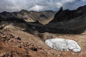 The Lewis Glacier on Mount Kenya, one of the few glaciers in Africa, in March. (Luis Tato/Agence France-Presse  Getty Images)