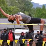 Ketchikans Trey Colbert wins the Division I boys High Jump during the 2025 ASAA/First Bank Alaska State Track & Field Championships on Friday at Anchorages Dimond High School. (Klas Stolpe / Juneau Empire)