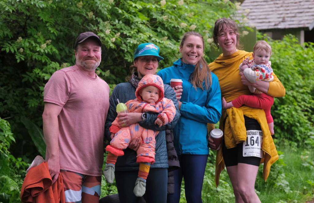 Members of team Babes With Babies at Lena Beach Picnic Area during the Seacoast Relay on Sunday, June 8, 2025. (Klas Stolpe / Juneau Empire)