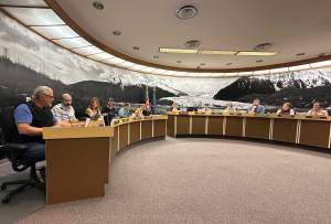 The Juneau Assembly hears public testimony during its meeting Monday, June 9, 2025, at City Hall. (Mark Sabbatini / Juneau Empire file photo)