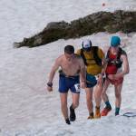 Runners move along the Juneau Ridge Race course during the outing in 2023. (Klas Stolpe / Juneau Empire)