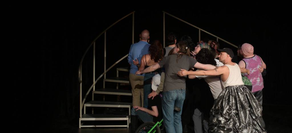 The cast comes together in the finale of the 10th annual GLITZ during a tech rehearsal on Wednesday, June 25, 2025. (Jasz Garrett / Juneau Empire)