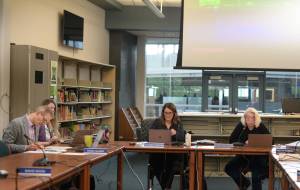 The Juneau Board of Education meets and discusses a resolution in response to the Alaska Department of Education and Early Developments draft regulation on Tuesday, June 10, 2025. (Jasz Garrett / Juneau Empire)