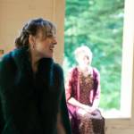Natalia Spengler performs as Beatrice during a tech rehearsal of Much Ado About Nothing. Anna Becknell as Hero sits in the window behind her. (Courtesy of Flordelino Lagundino)