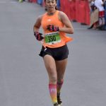 Anchorages Cali Zuber, 14, wins the junior girls race at the Mount Marathon Race on July 4, 2025, in Seward, Alaska. (Photo by Jeff Helminiak/Peninsula Clarion)