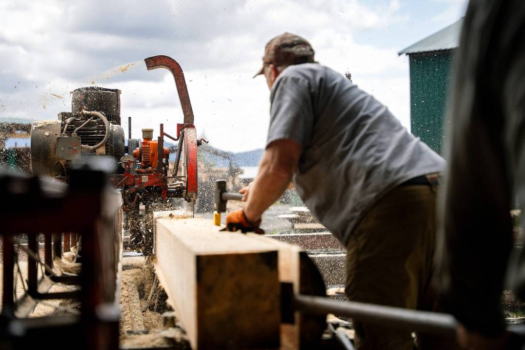 Sitka Conservation Society members visited Alaska Timber and Truss in Petersburg to learn about the mills operations in June 2025. (Photo courtesy of Lee House / Sitka Conservation Society)