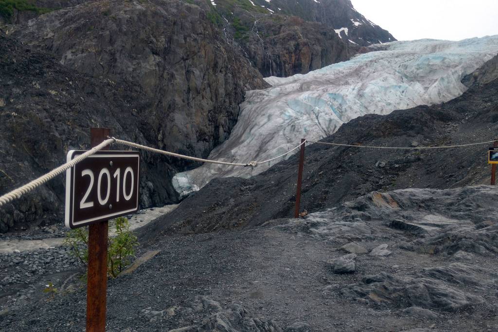 Exit Glacier in Kenai Fjords National Park is photographed on June 22, 2018, in Seward, Alaska. (Photo by Erin Thompson/Peninsula Clarion)