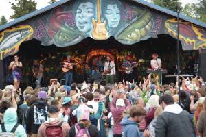 Photos by Delcenia Cosman/Homer News
Salmonfest-goers crowd in front of the Ocean Stage during Blackwater Railroads performance on Saturday, Aug. 2, at the Kenai Peninsula Fairgrounds in Ninilchik.