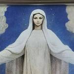 A photograph of Our Lady of Medjugorje by the Italian artist Carmelo Puzzolo. The original painting hangs in St. Pope John Paul II Hall in Medjugorje, Bosnia-Herzegovina. (Photo by Gina Del Rosario)