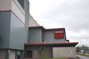 Mari Kanagy/Juneau Empire
The digital billboard on Juneau-Douglas High School: Yadaa.at Kalé says Substitutes Wanted.