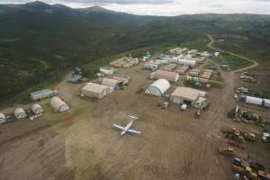 Donlin mine camp, June 23, 2025. (photo by Yereth Rosen/Alaska Beacon)