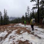 photo courtesy John Harley
Hiking down from Dan Moller cabin in mid-January 2025.