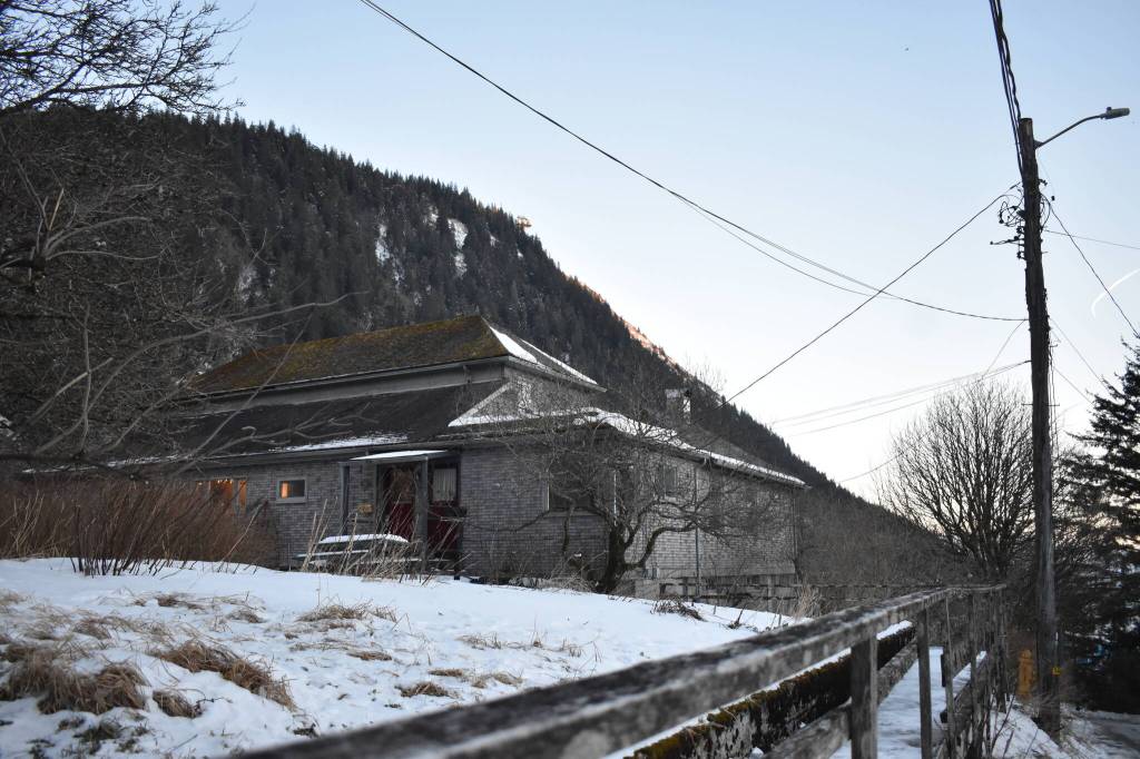 A house on Telephone Hill stands on Dec. 22, 2025. (Mari Kanagy / Juneau Empire)