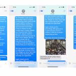 Text messages between Alaska Gov. Mike Dunleavy and President Donald Trump. (Photo by Nathaniel Herz/Northern Journal)