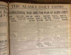 A page of the Juneau Empire from a Nov. 29, 1915 edition. (Mari Kanagy / Juneau Empire)