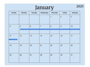 January community calendar