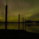 The northern lights are pictured at the North Douglas launch ramp late Monday, Jan. 19. (Chloe Anderson/Juneau Empire)