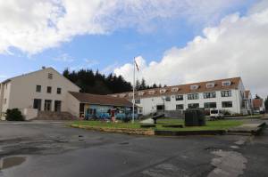Mt. Edgecumbe High School student housing in Sitka is seen on Oct. 6, 2025. (Photo by Corinne Smith/Alaska Beacon)