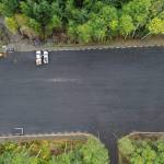 Aerial view of the initial stage of construction. (Photo courtesy of Trail Mix, Inc.)
