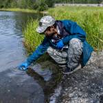 Photo courtesy of Alaska Community Action on Toxics
Testing a lake in the interior for PFAS.
