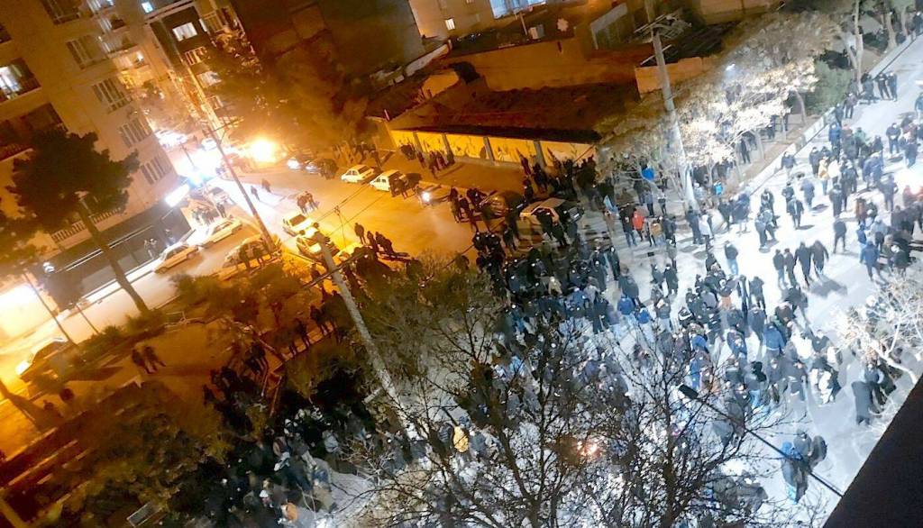 Wikipedia image 
A public domain photo of a protest in the Iranian city of Neyshabur.