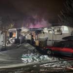 A trailer caught fire at Auke Bay RV Park overnight on April 3, 2026, but Capital City Fire Rescue managed to knock down the fire quickly. (Capital City Fire Rescue/Facebook)