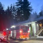 One person was taken to hospital with minor injuries after an apartment fire in the early hours of Wednesday, April 15, 2026 at JAMHIs Salmon Creek eight-plex. (Capital City Fire Rescue/Facebook)