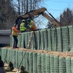 U.S. Army Corps of Engineers working on the Advance Measures Mendenhall Glacial Outburst Flood project. (U.S. Army Corps of Engineers/Facebook)